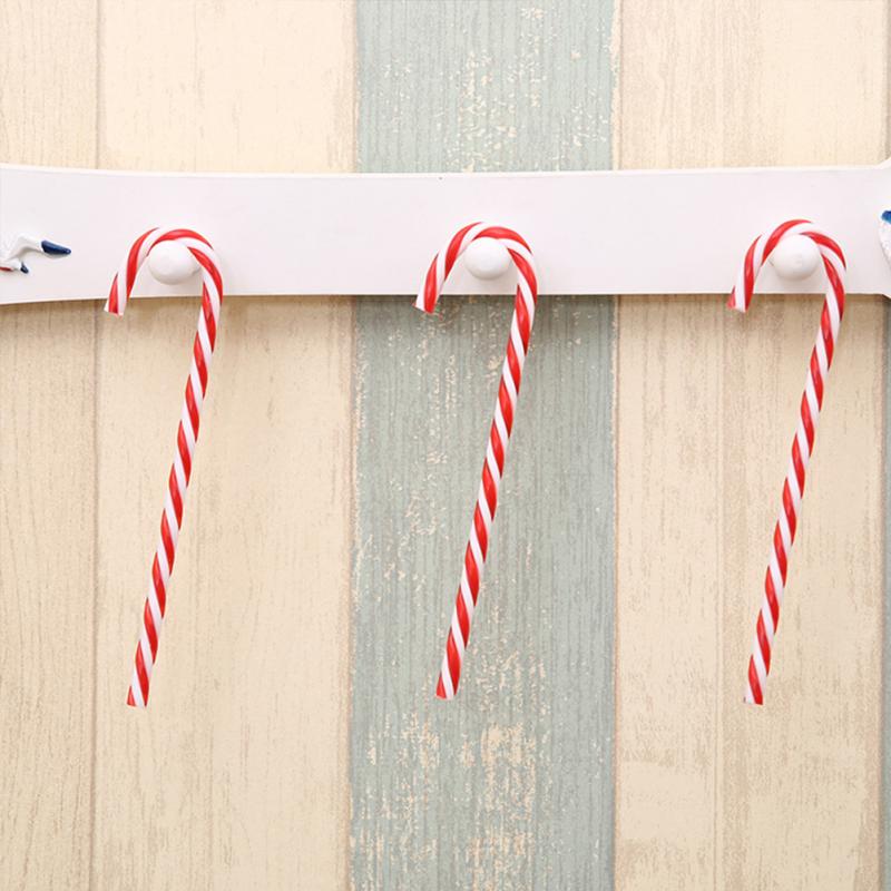 12Pcs Plastic Candy Cane Ornaments Christmas Tree Hanging Decorations For Festival Party Xmas