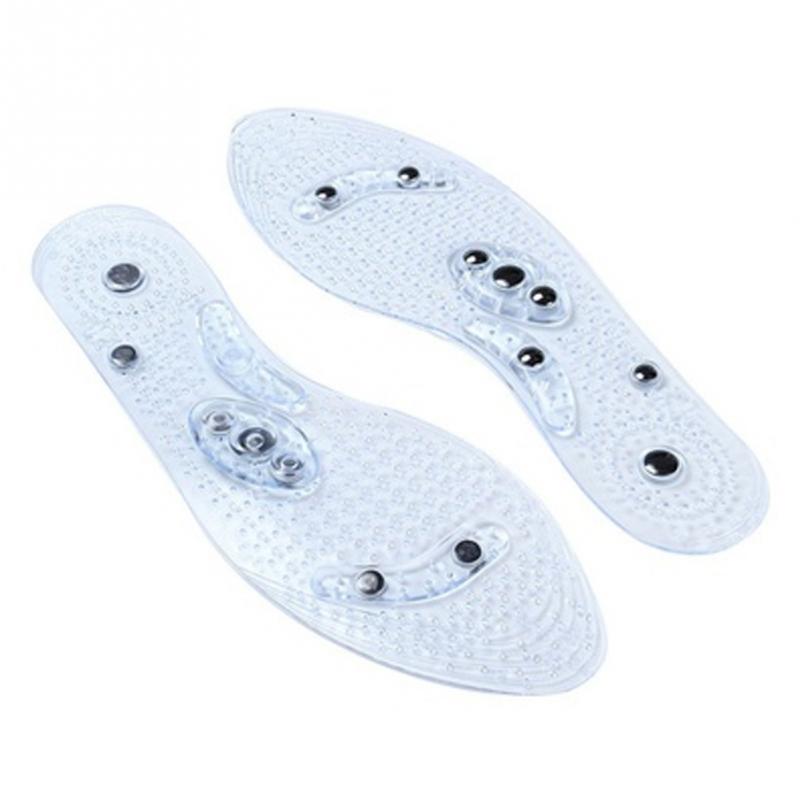 Shoe Inserts Unisex Transparent Shoe Insole Silicone Magnet Therapy Massage Anti-fatigue Shoe Pad