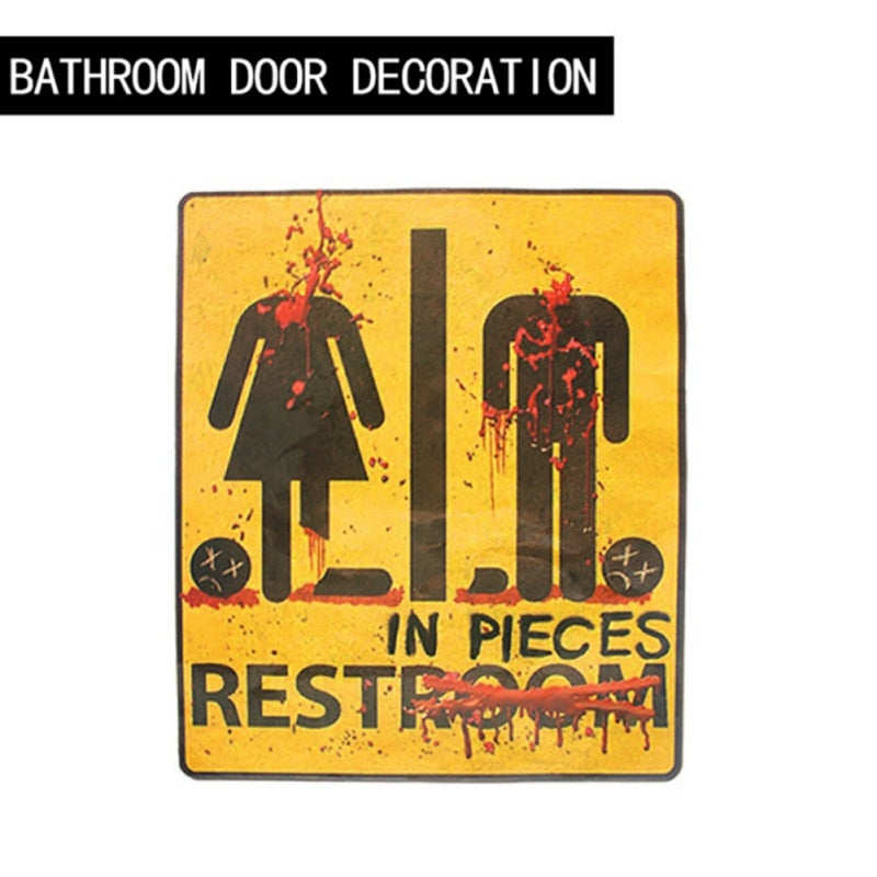 Household Horror Bathroom Wall Stickers Halloween Decoration Props Festive Party Supplies