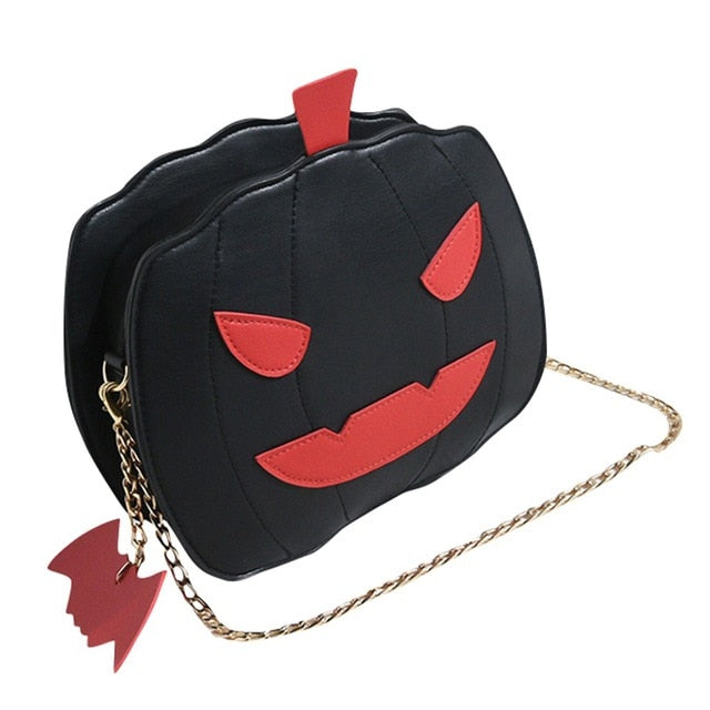 Funny Lovely Pumpkin Handbag Halloween Candy Bag Girls Shoulder Messenger Bag Ladies Messenger Shoulder Bag Casual Purse Handbag