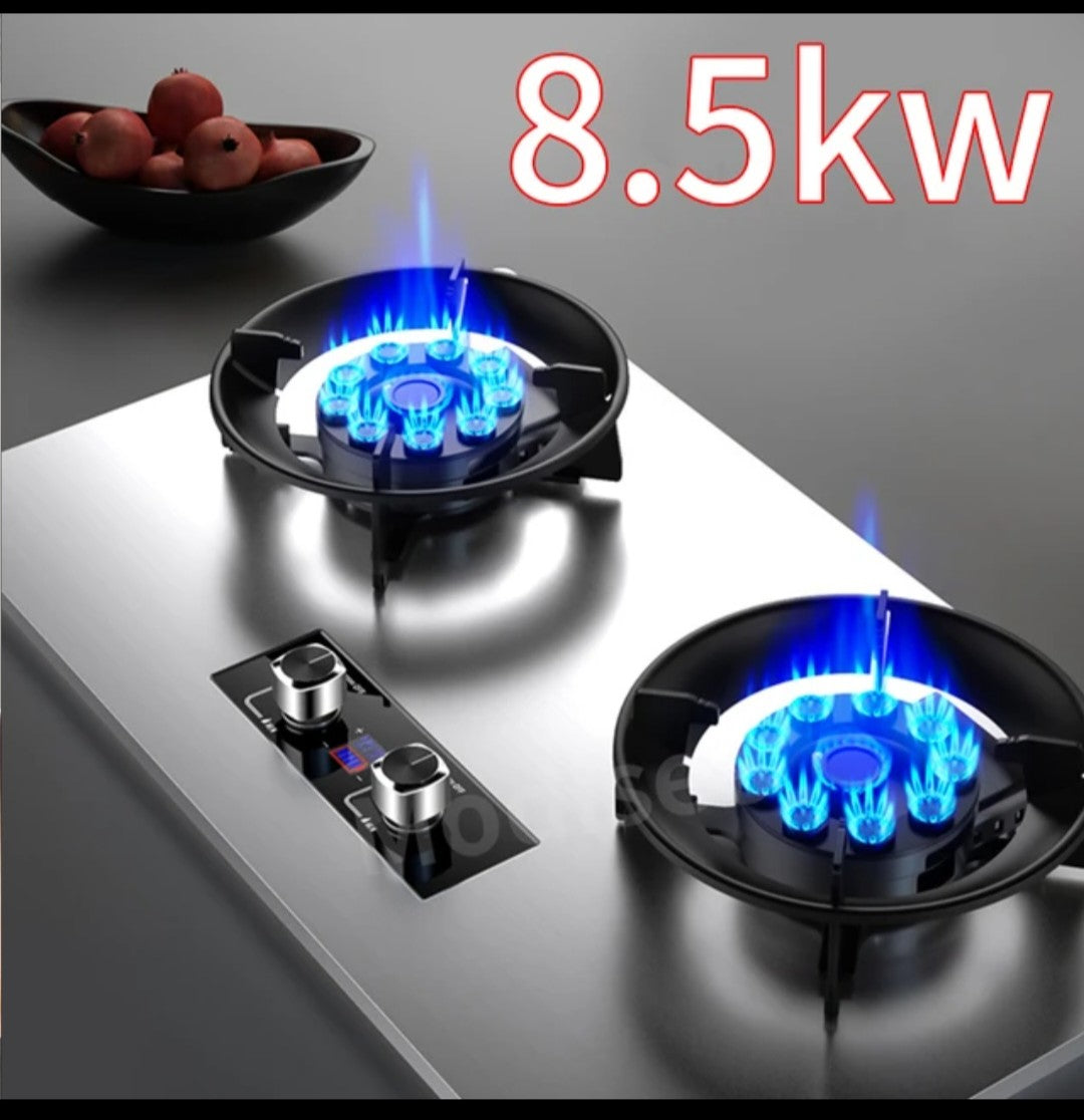 8.5Kw Gas Stove Dual Stove Household Embedded Natural Gas Liquefied Gas Timing Stove Fierce Fire Stove Desktop Dual-Use Kitchen