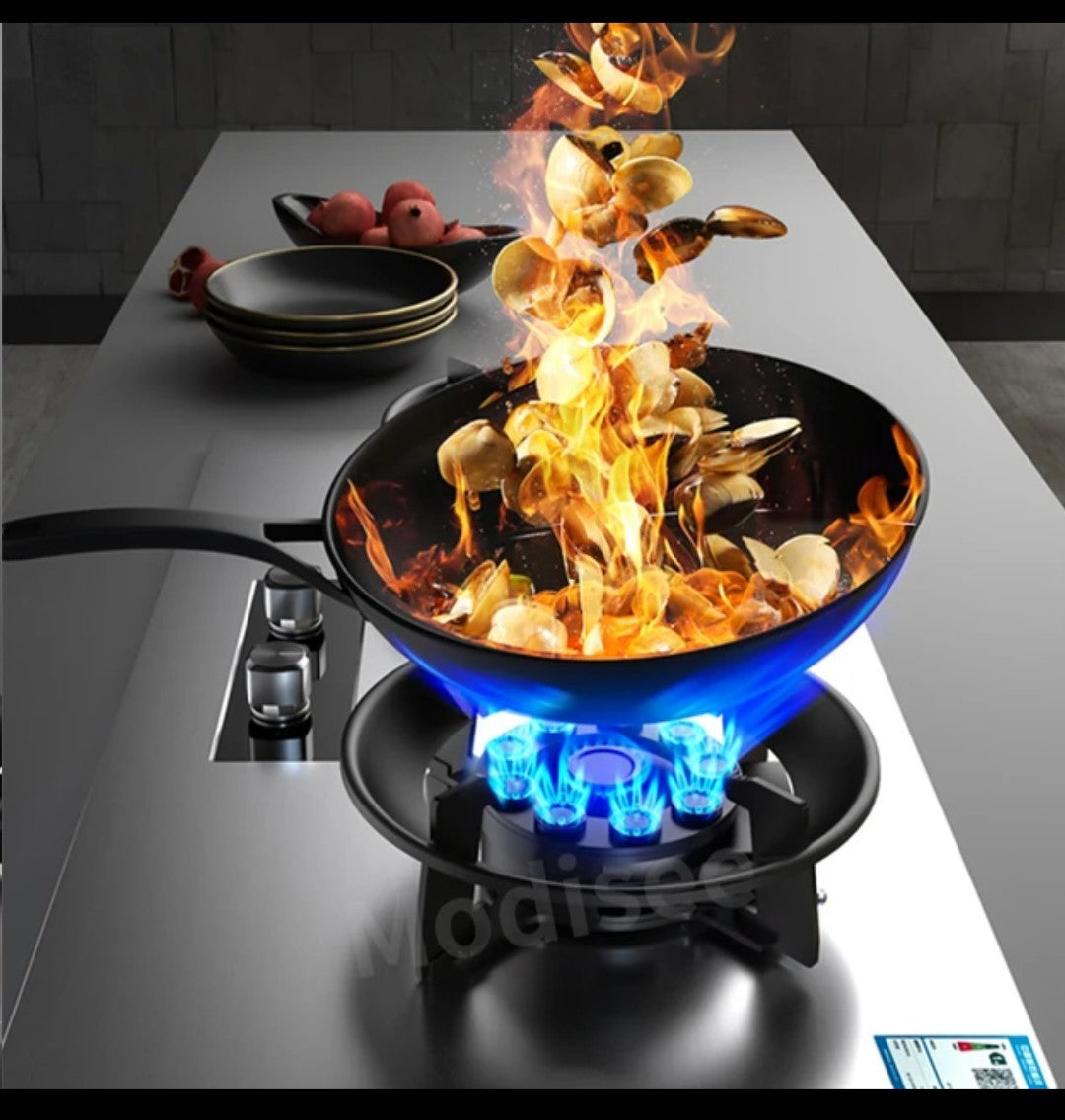 8.5Kw Gas Stove Dual Stove Household Embedded Natural Gas Liquefied Gas Timing Stove Fierce Fire Stove Desktop Dual-Use Kitchen