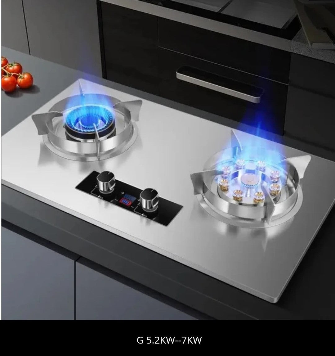 8.5Kw Gas Stove Dual Stove Household Embedded Natural Gas Liquefied Gas Timing Stove Fierce Fire Stove Desktop Dual-Use Kitchen