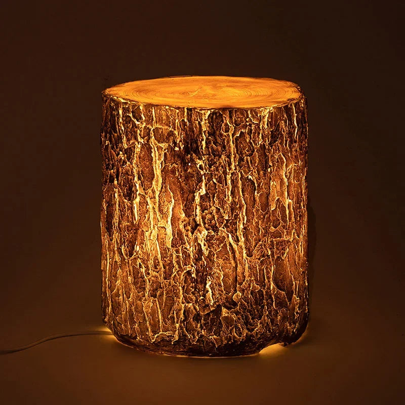 Outdoor Landscape Garden Street Holiday Decoration led solar motif artificial luminous wooden stump tree light