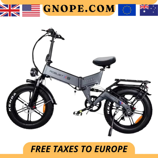 EU Warehouse 48V Electric Bike 1000W Fatbike Electric Mountain Folding Bike Full Suspension Ebike