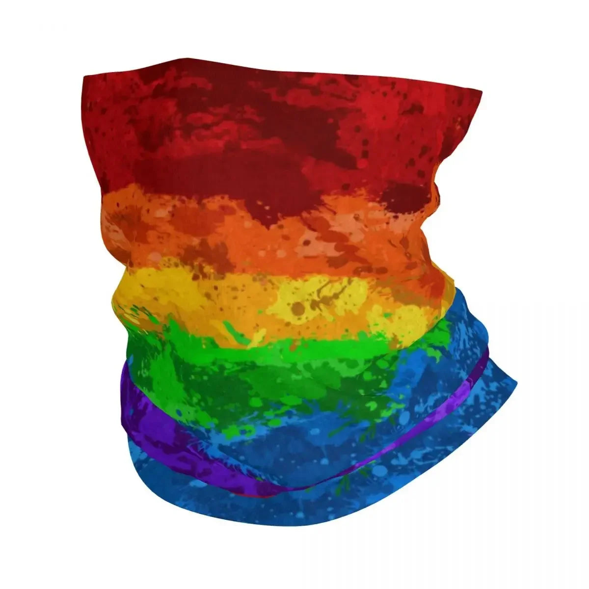 Distressed Gay Bear Pride Flag Stripe Bandana Winter Neck Warmer Windproof Wrap Face Scarf for Ski LGBT Lesbian Gaiter Headband