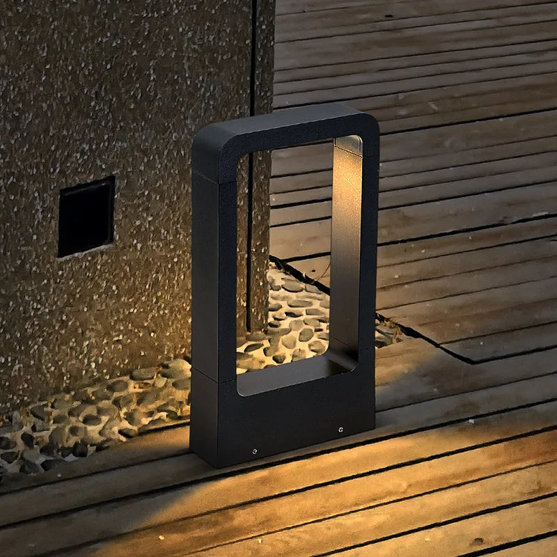 2022 Square Solar LED Garden Pillar Lamp Outdoor Waterproof  Villa  Community Exterior Wall light