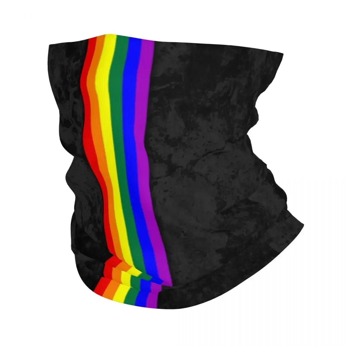 Distressed Gay Bear Pride Flag Stripe Bandana Winter Neck Warmer Windproof Wrap Face Scarf for Ski LGBT Lesbian Gaiter Headband