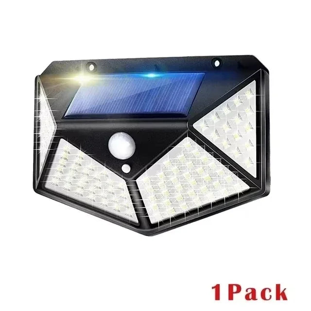 Powerful LED Solar Outdoor Led Courtyard Wall Lamp 3 Modes Human Body Induction Garden Terrace Garage Door Street Lighting