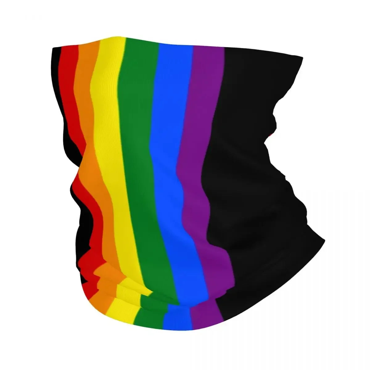 Distressed Gay Bear Pride Flag Stripe Bandana Winter Neck Warmer Windproof Wrap Face Scarf for Ski LGBT Lesbian Gaiter Headband