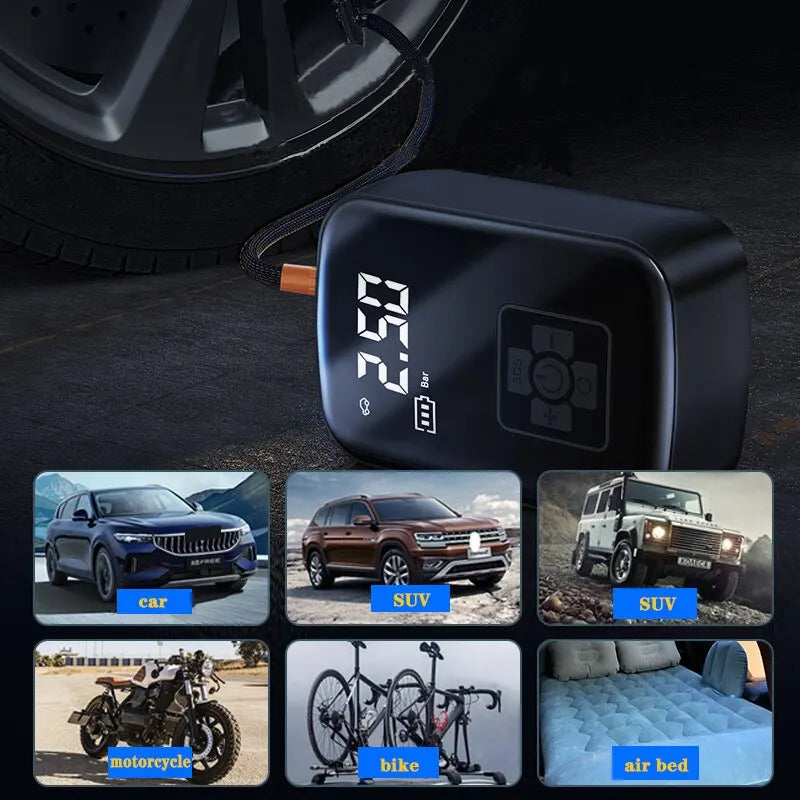 ZK20 Wireless Car Air Compressor Electric Tire Inflator Pump for Motorcycle Bicycle Boat AUTO Tyre Balls