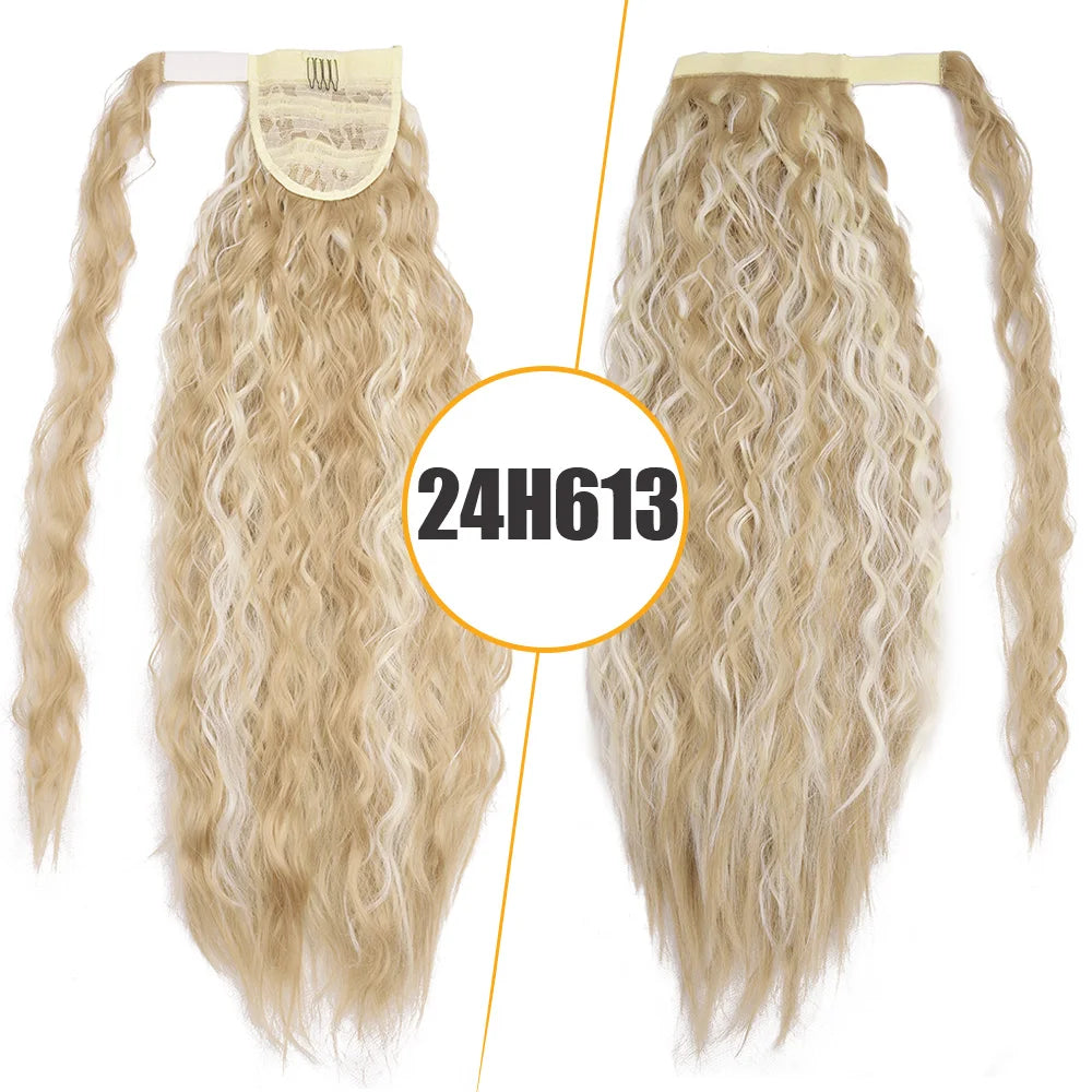 Silike Kinky Curly Drawstring Ponytail 24 inch Afro Drawstring PonyTail Clips in Hair Extensions 150g Synthetic Hair Bun