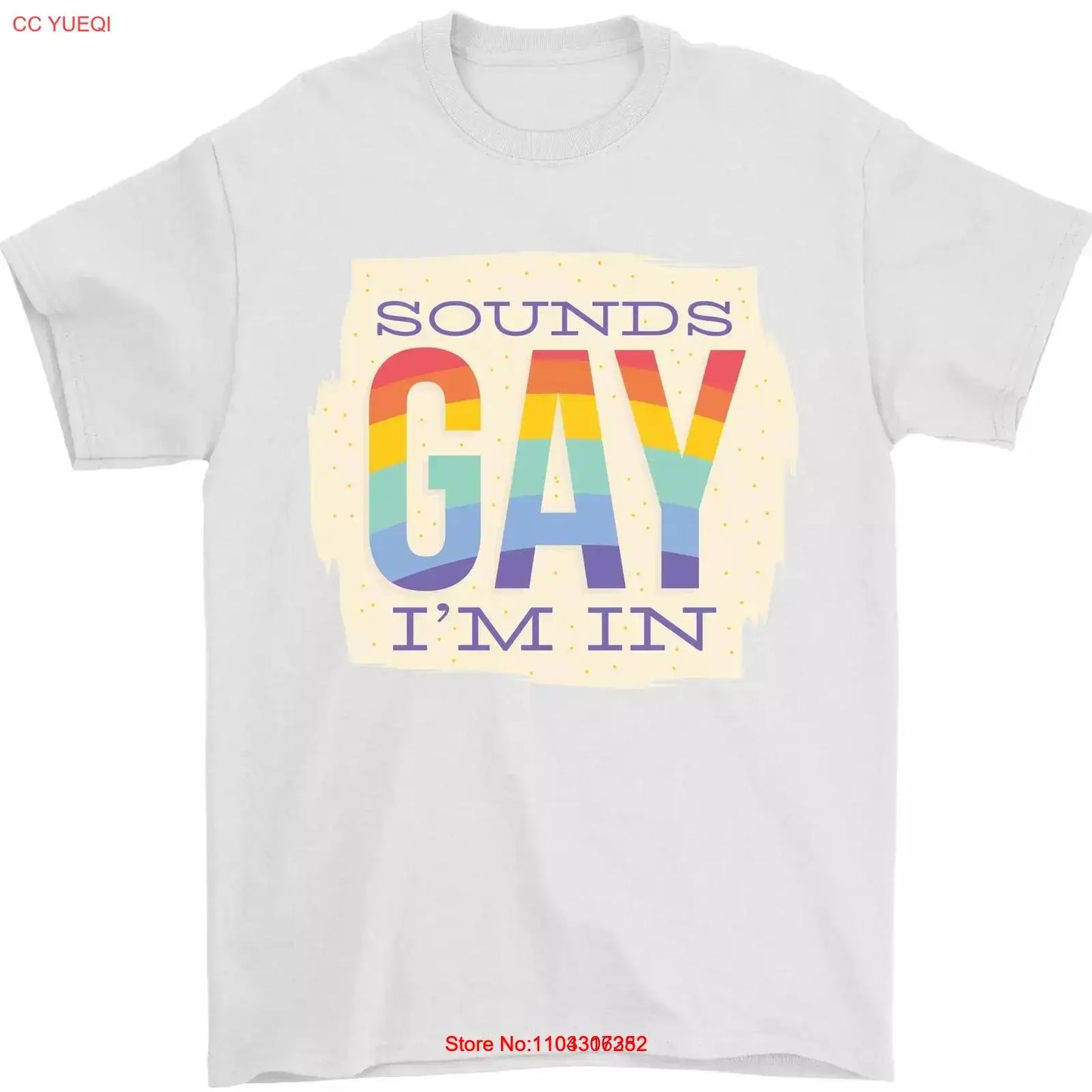 Sounds Gay Im In Funny LGBT Gay Pride Mens T-Shirt 100% Cotton