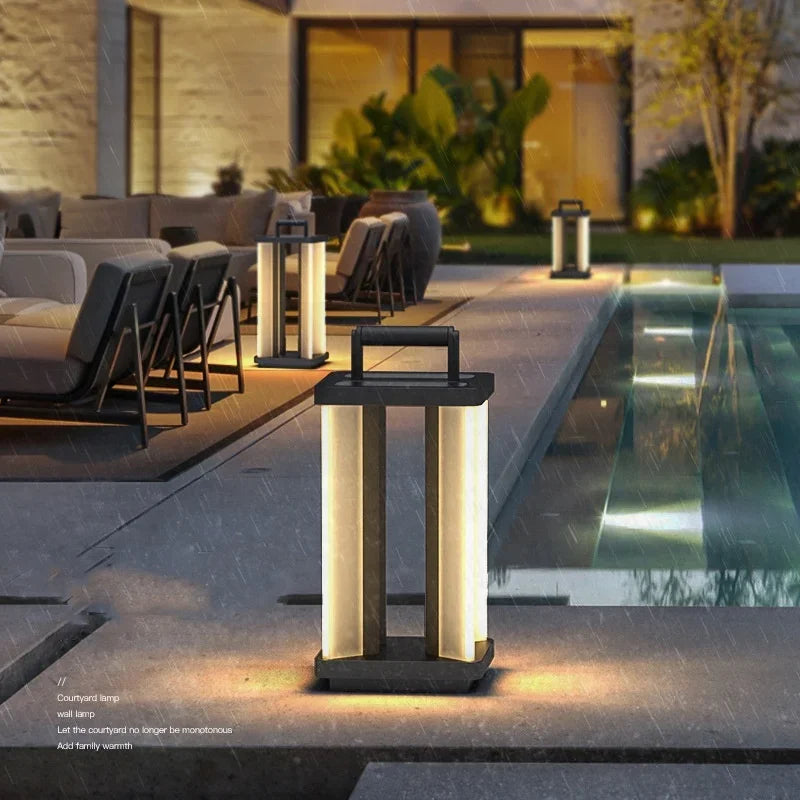 Solar Powered Outdoor Pathway Decoration Waterproof Lawn Lamp Solar Spot Lights Led Solar Bollard lampu/taman/Garden Lights