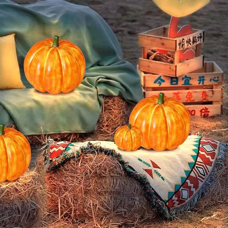Outdoor pumpkin lamp waterproof courtyard garden villa terrace portable Halloween atmosphere solar lawn lamp