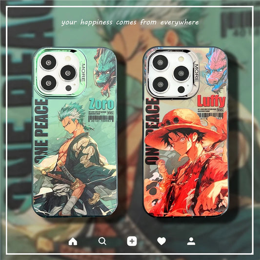 Anime One Piece Luffy Case for IPhone 11 12 13 14 15 16 Pro Max Plus Cartoons Phone Cover Back Shell Toy Gift