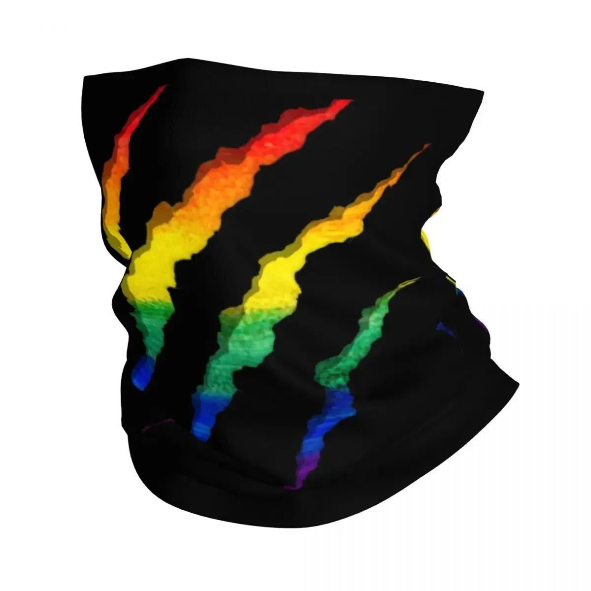 Distressed Gay Bear Pride Flag Stripe Bandana Winter Neck Warmer Windproof Wrap Face Scarf for Ski LGBT Lesbian Gaiter Headband